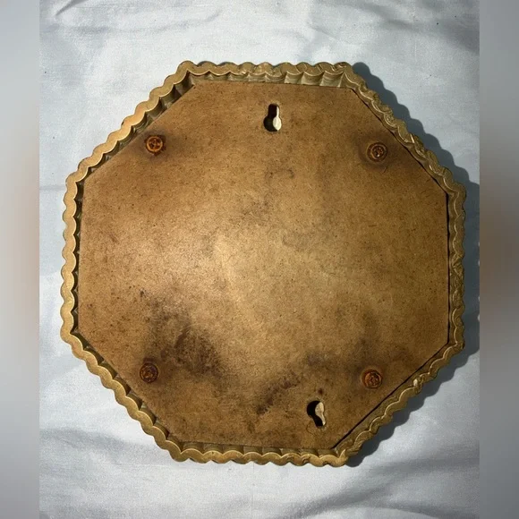 Mini Vintage Gold Sunburst Wall Mirror – 6.5" Hollywood Regency Accent - Picture 4 of 5